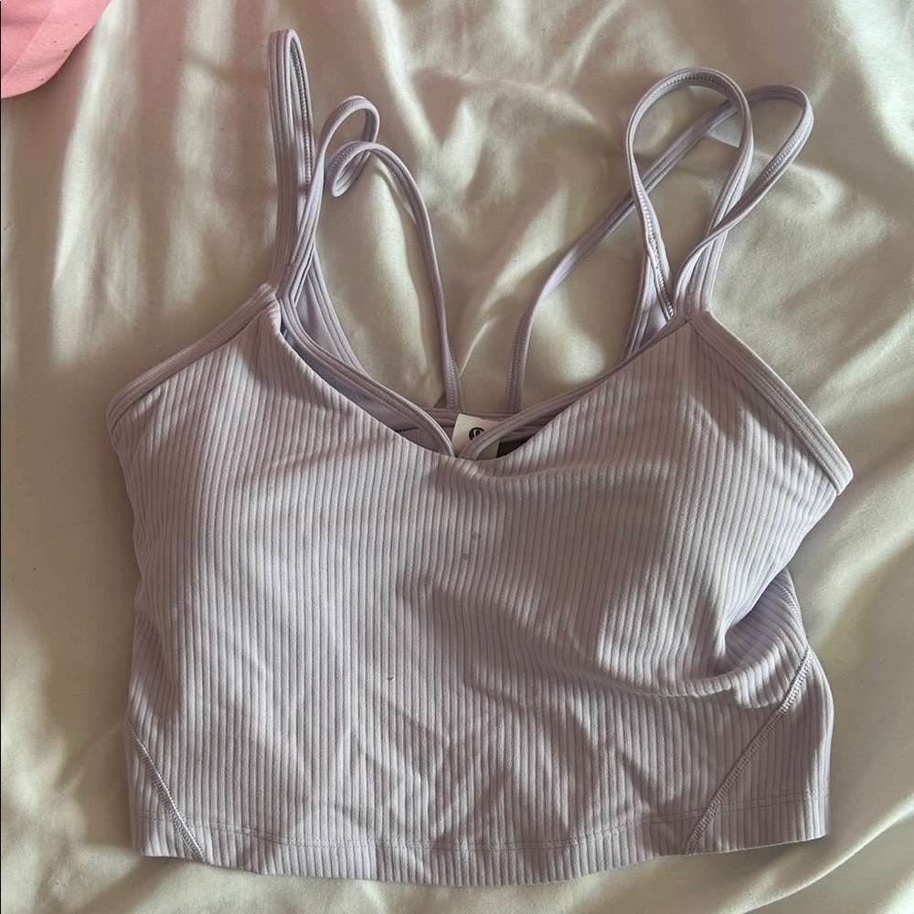 Lululemon Athletica Light Purple Strappy Crop Top